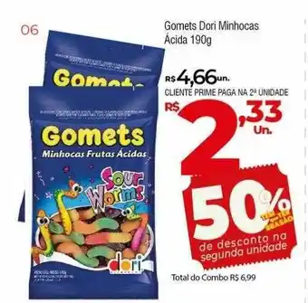 Gomets dori minhocas ácida