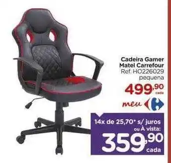 Carrefour Cadeira gamer matel carrefour oferta