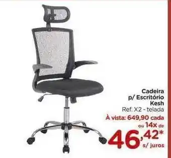 Carrefour Cadeira p- escritório kesh - telada oferta