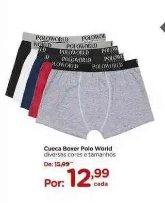 Carrefour Cueca boxer polo world diversas cores e tamanhos oferta
