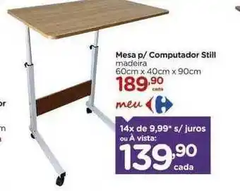 Carrefour Mesa p- computador still madeira oferta