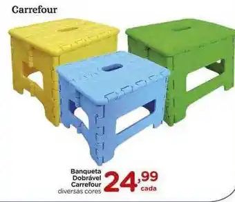 Carrefour Banqueta dobrável carrefour diversas cores oferta