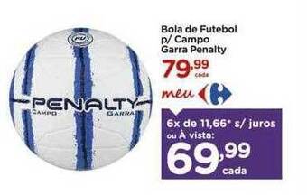 Carrefour Bola de futebol p- campo garra penalty oferta
