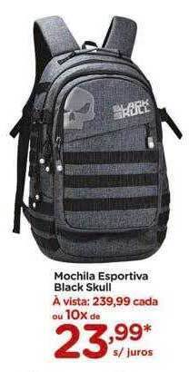 Carrefour Mochila esportiva black skull oferta
