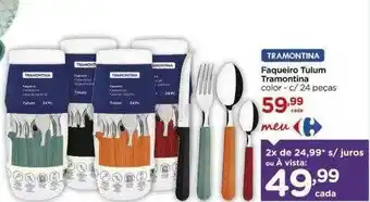 Carrefour Faqueiro tulum tramontina color - c- 24 peças oferta