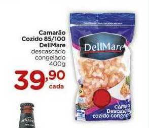 Carrefour Camarão cozido 85-100 dellmare descascado congelado oferta