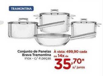Carrefour Conjunto de panelas brava tramontina oferta