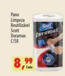 Pano limpeza reutilizável scott duramax