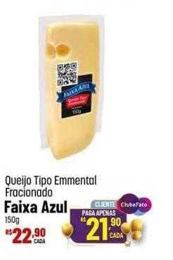 Muffato Queijo tipo emmental fracionado faixa azul oferta