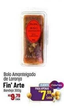 Bolo amanteigado de laranja fin'arte bandeja