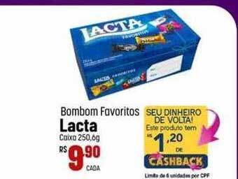 Muffato Bombom favoritos lacta caixa oferta