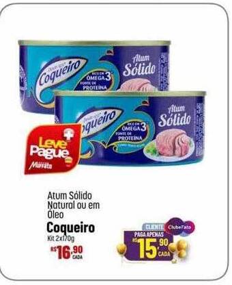 Muffato Atum sólido natural ou em óleo coqueiro oferta
