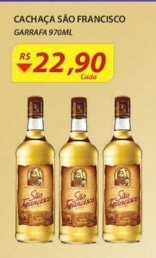 Assaí Atacadista Cachaca Sao Francisco 970ml oferta