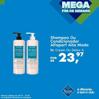 Sam's Club Shampoo ou condicionador Alfpart Alta Moda oferta