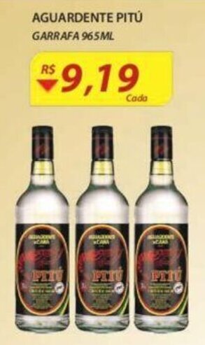 Assaí Atacadista Aguardente Pitu 965ml oferta