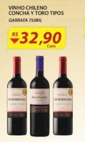 Assaí Atacadista Vinho Chileno Concha Y Toro 750ml oferta