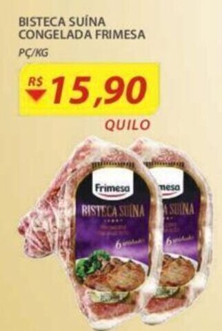 Assaí Atacadista Bisteca Suina Congelada Frimesa 1kg oferta