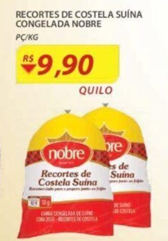 Assaí Atacadista Recortes de Costela Suina Congelada Nobre oferta