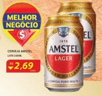 Assaí Atacadista Cerveja Amstel lata 350ml oferta