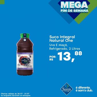 Sam's Club Suco Integral Natural One 2L oferta