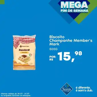 Sam's Club Biscoito Champanhe Member's Mark 500g oferta