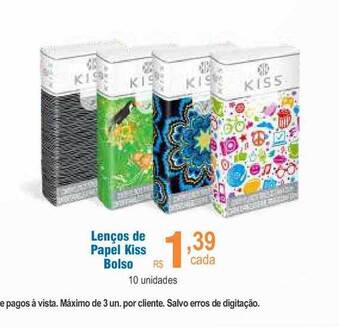 Lenços De Papel Kiss Bolso