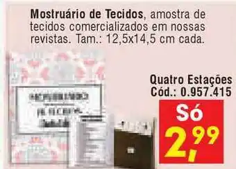 Mostruário De Tecidos 12.5x14.5cm