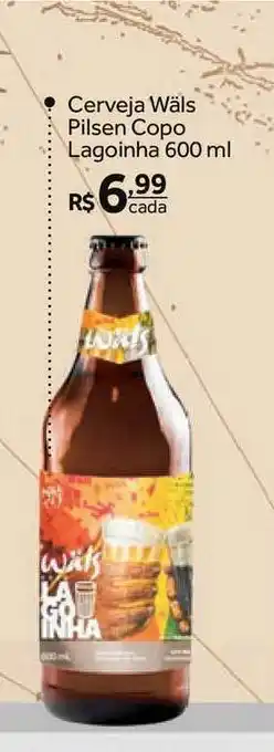 Verdemar Supermercado Cerveja Wäls Pilsen Copo Lagoinha 600ml oferta