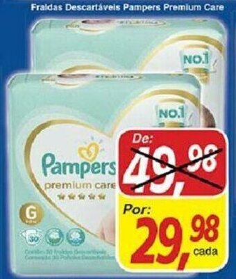 Supermercados Guanabara Fraldas Descartaveis Pampers Premium Care oferta