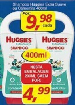 Supermercados Guanabara Shampoo Huggies Extra Suave ou Camomilla 400ml oferta