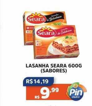 Pinheiro Supermercado Lasanha seara sabores oferta