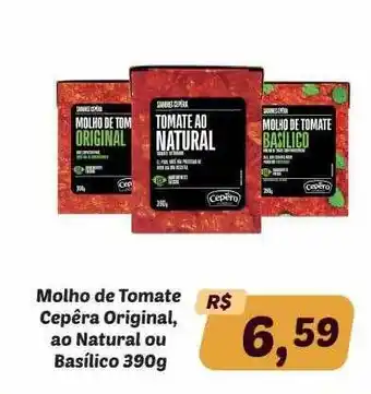 Semar Supermercado Molho de tomate cepêra original ao natural ou basílico oferta