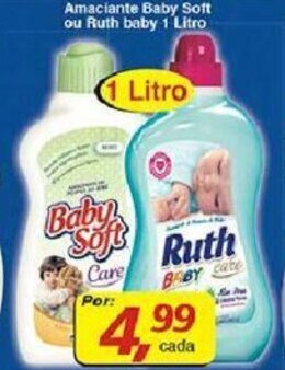 Supermercados Guanabara Amaciante Baby Soft ou Ruth Baby 1L oferta