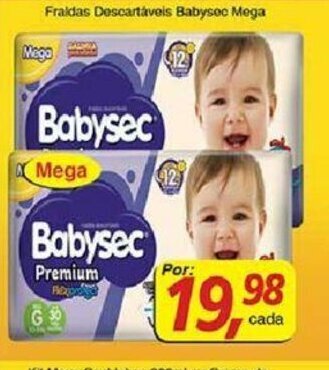 Fraldas Descartaveis Babysec Mega