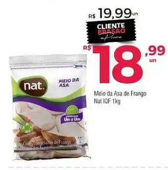 Brasão Supermercados Meio Da Asa De Frango Nat Iqf 1kg oferta