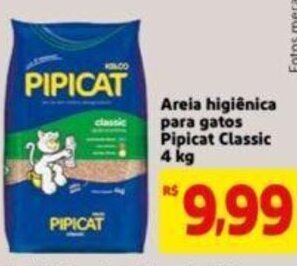 Extra Supermercado Areia higienica para gatos Pipicat Classic 4kg oferta