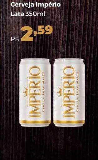 Villarreal Supermercados Cerveja império lata oferta