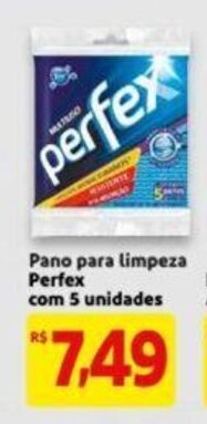 Pano para limpeza Perfex com 5 unidades