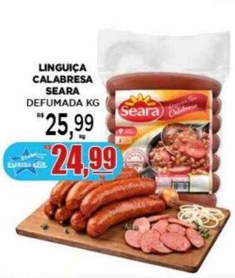 Supermercado Estrela Azul Linguiça calabresa seara defumada kg oferta