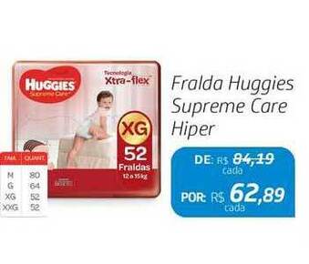 Drogal Fralda Huggies Supreme Care Hiper oferta