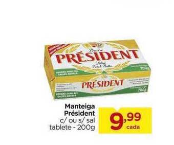 Carrefour Manteiga Président 200g oferta