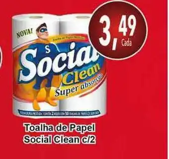 Toalha De Papel Social Clean
