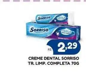 Creme dental sorriso tr. limp. completa