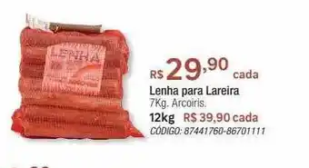 Lenha para lareira