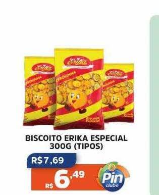 Pinheiro Supermercado Biscoito erika especial tipos oferta