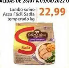 Sonda Lombo suíno assa fácil sadia temperada kg oferta