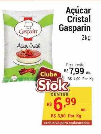 Açúcar cristal gasparin