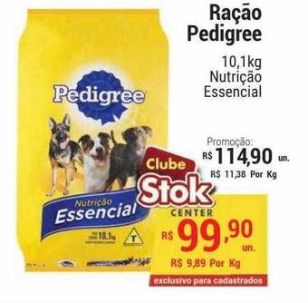Stok Center Ração pedigree oferta