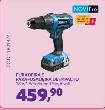 Telhanorte Furadeira e parafusadeira de impacto novipro oferta