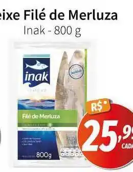 Supermercado Bem Barato Peixe Filé De Merluza Inak 800g oferta